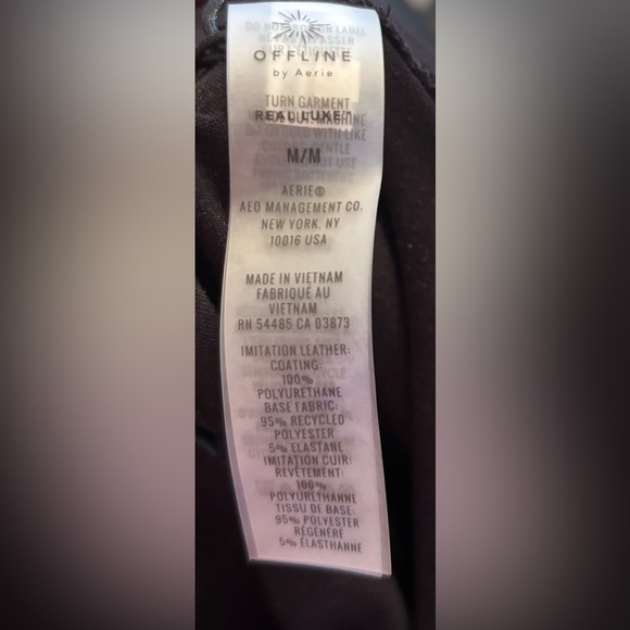 offline by aerie real luxe faux leather leggings NWT - Picture 9 of 9